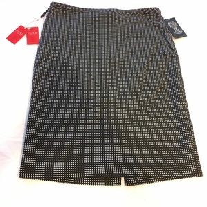 Pure Collection Sz 12 Pencil Skirt Mono Jacquard